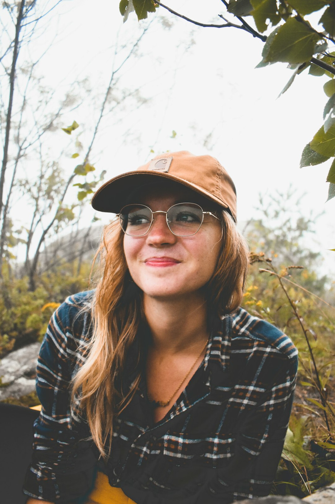 Smiling Canadian woman portrait, casual style